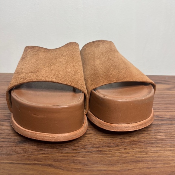 Wal & Pai Stone EU Size 41/10.5 Platform Sandals Tan Leather Suede Boho Earthy - Picture 7 of 13